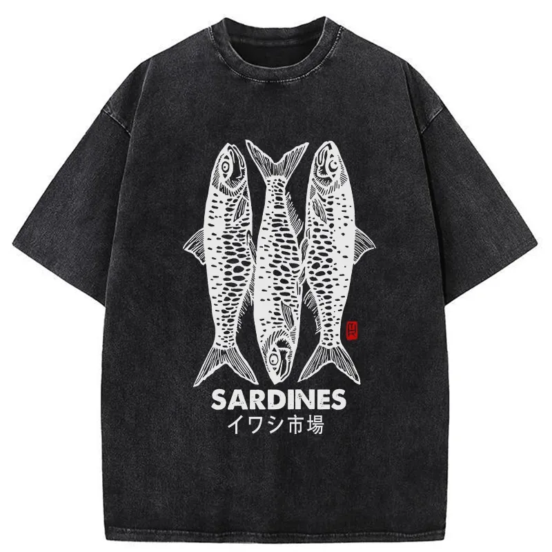 Sardines Market Washed T-Shirt