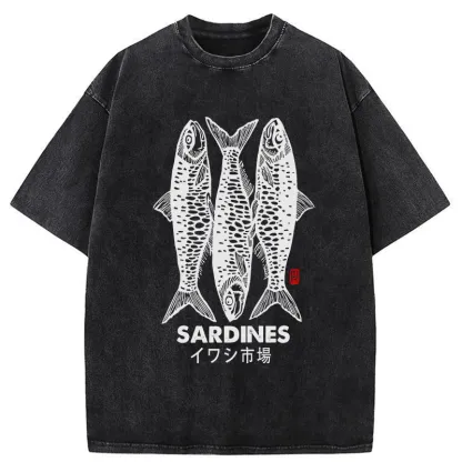 Sardines Market Washed T-Shirt