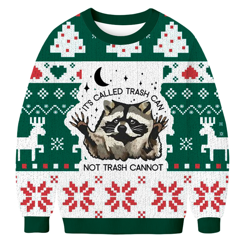 Tokyoviva It's Called Trash Can Not Trash Cannot Christmas Ugly Sweats