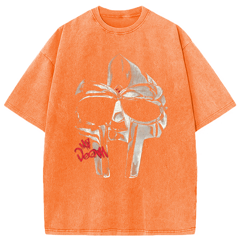 Mf DOOM Halftone Illustration Washed T-Shirt