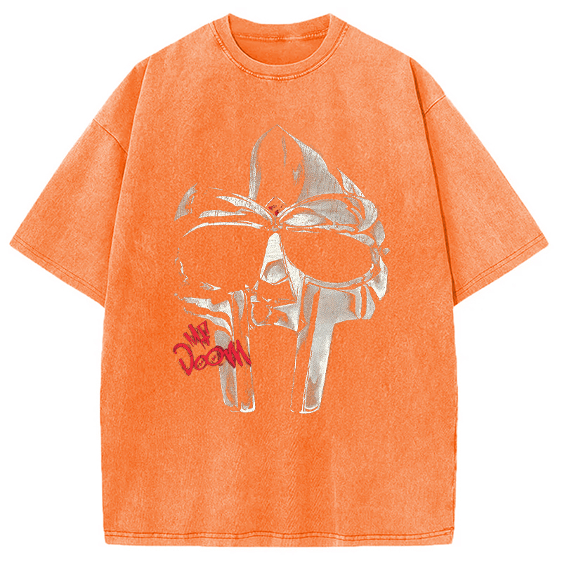 Mf DOOM Halftone Illustration Washed T-Shirt