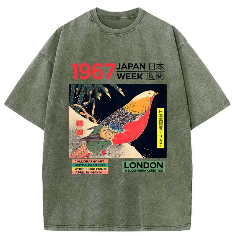 Art Studio Exhibition Japanese Washed T-Shirt