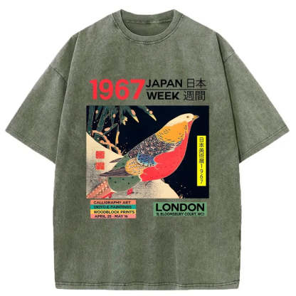 Art Studio Exhibition Japanese Washed T-Shirt