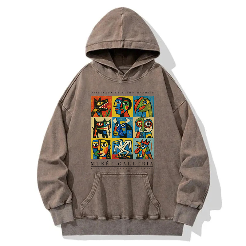 Colorful Totems Washed Hoodie