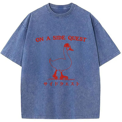 On a Side Quest Goose Washed T-Shirt