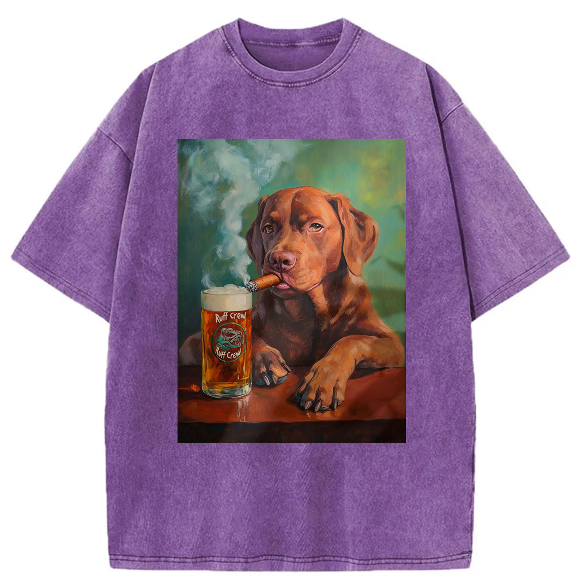 Tokyoviva Funny Dog Beer Washed T-shirt