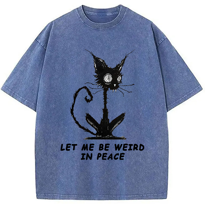 Cat Gradually Became Strange Washed T-Shirt