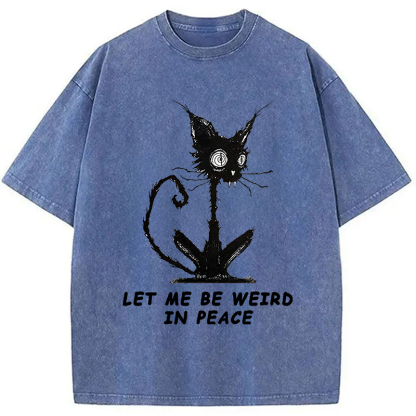 Cat Gradually Became Strange Washed T-Shirt