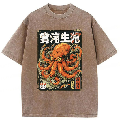Tokyoviva Monster Octopus Washed T-shirt
