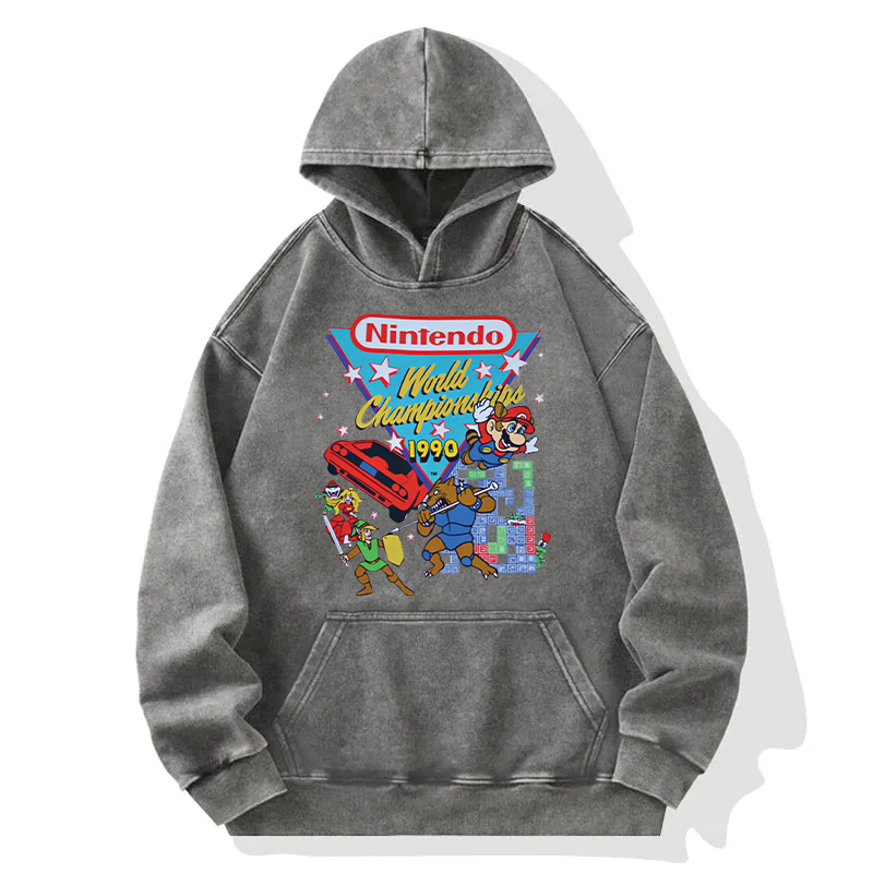 Nintendo 1990 World Championships Washed Hoodie