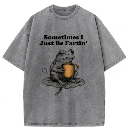 Tokyoviva Farting Frog Washed T-shirt