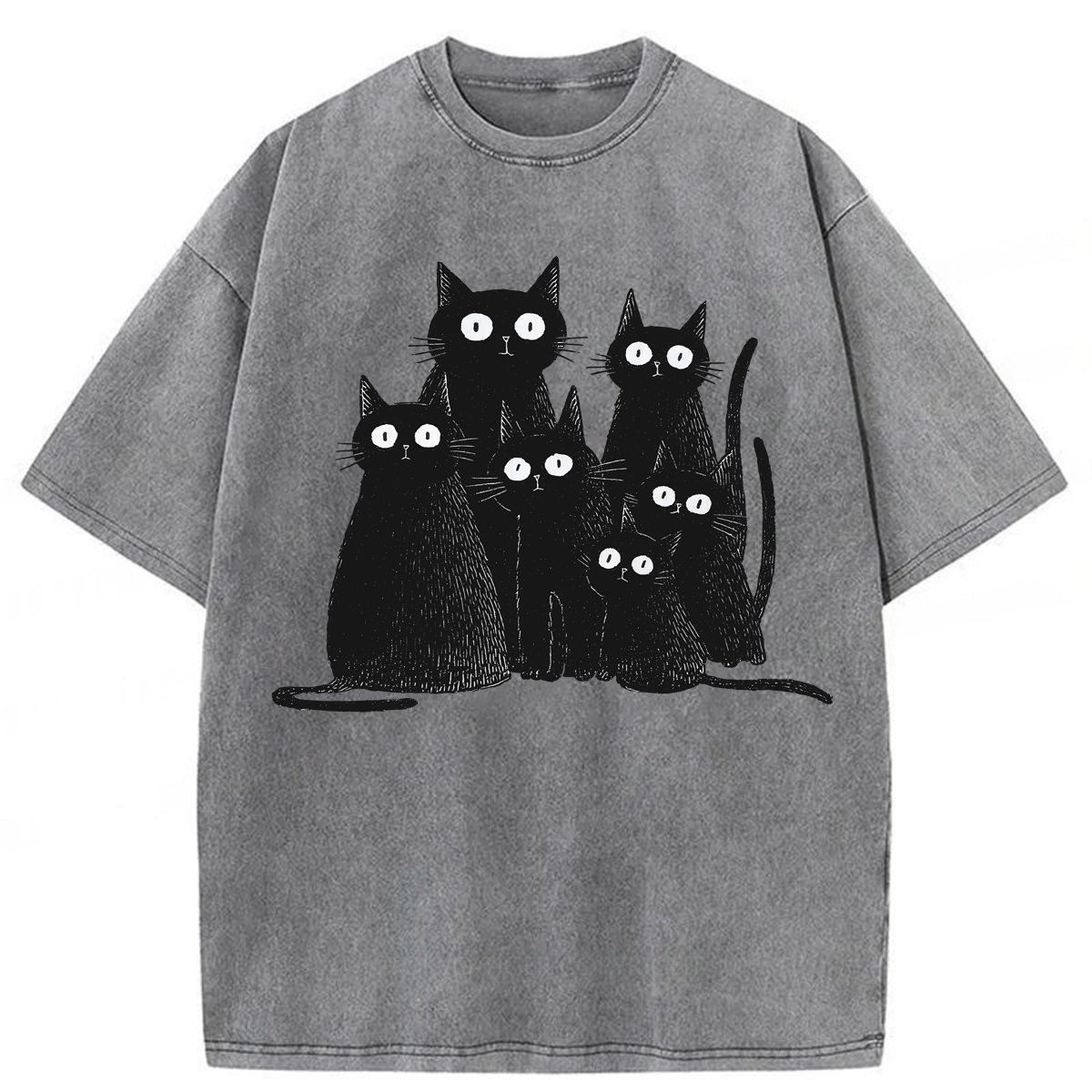 Tokyoviva Funny Cats Washed T-shirt