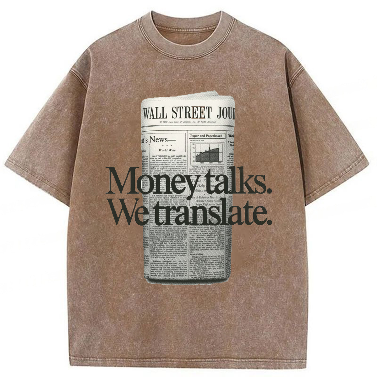 Tokyoviva Money Talks We Translate Washed T-shirt