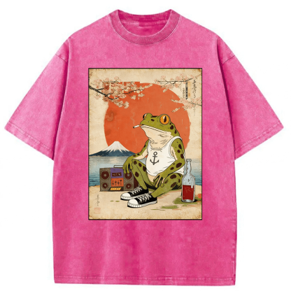 Tokyoviva Japanese Style Frog Washed T-shirt