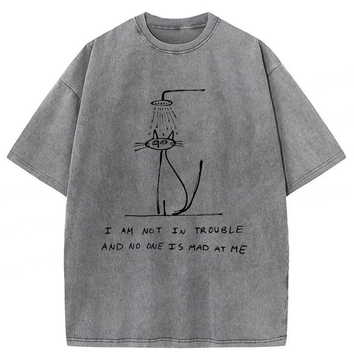 Tokyoviva A Sad Cat Alone Washed T-shirt