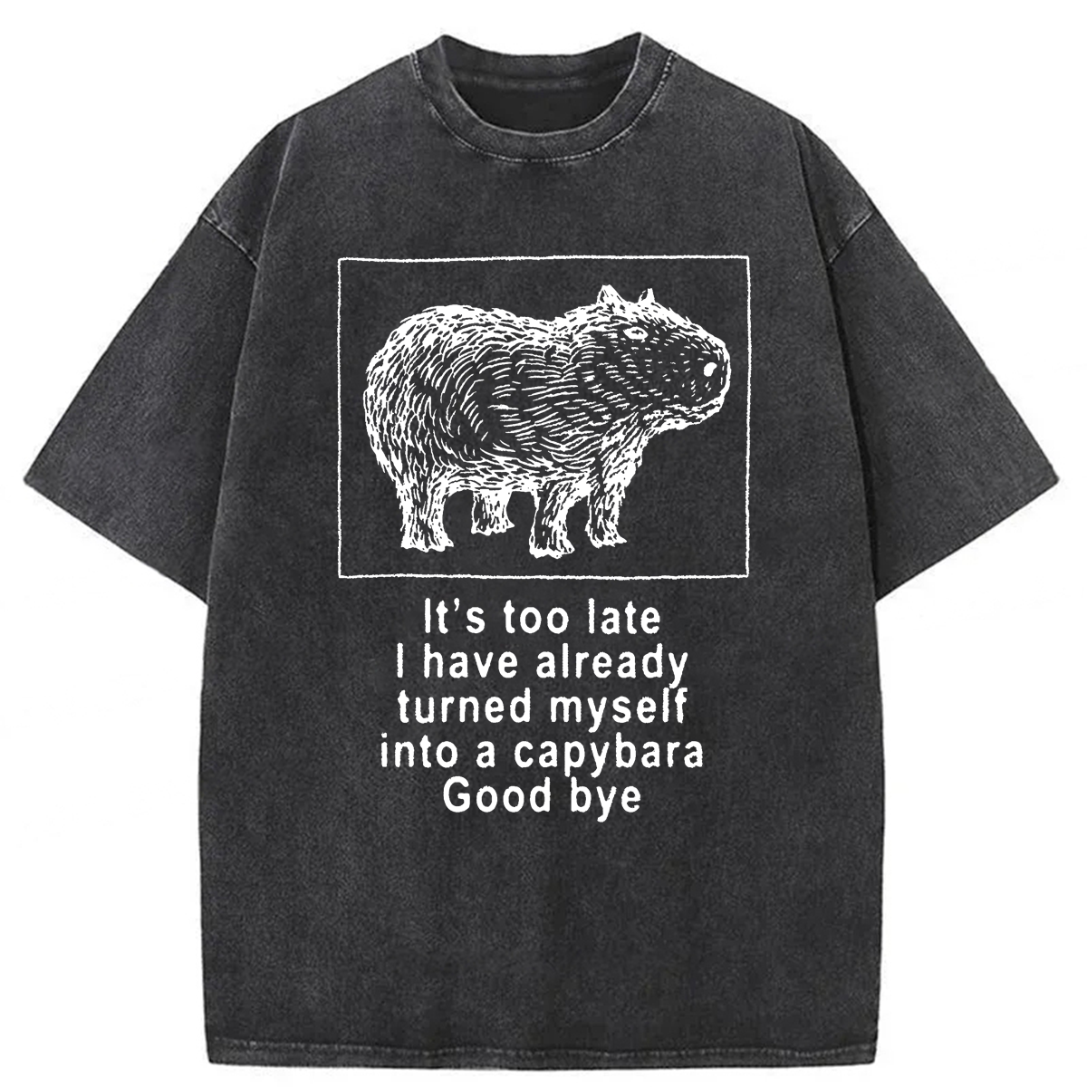 Tokyoviva I Have Turned Myself Into A Capybara Washed T-shirt
