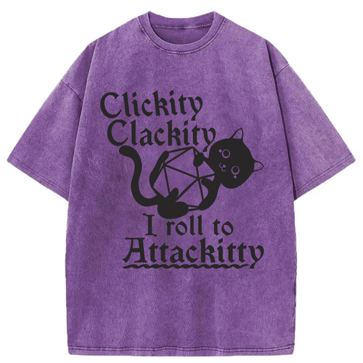 Tokyoviva Clickity Clackity I Roll To Attackitty Washed T-shirt