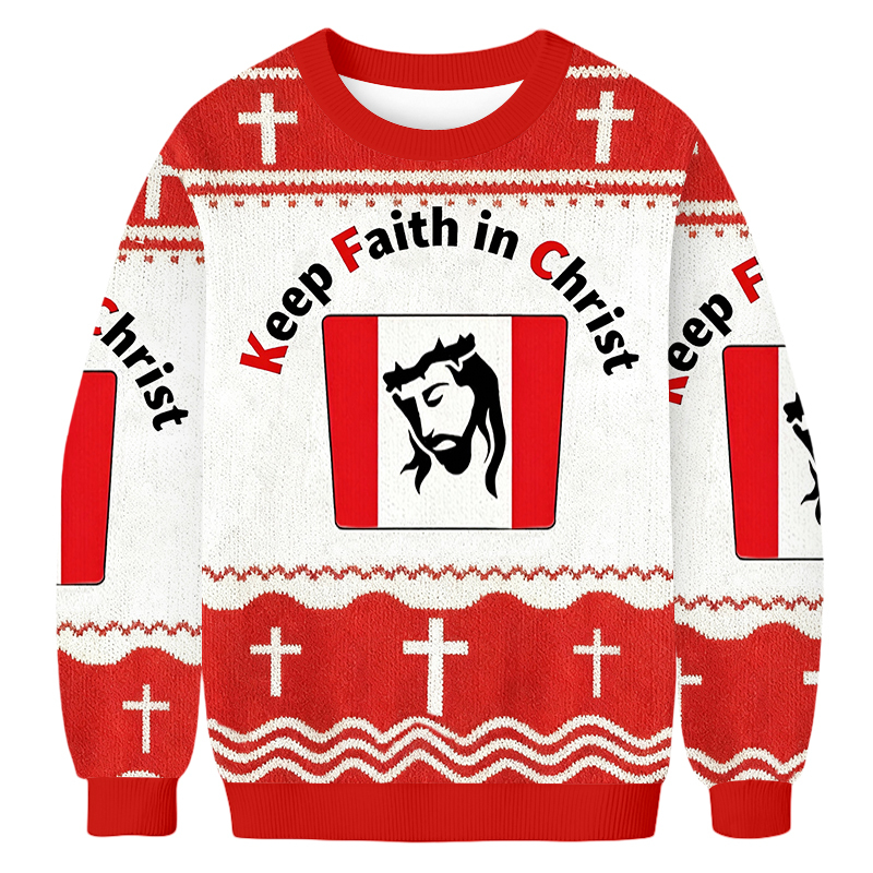 Tokyoviva Keep Faith In Christ Ugly Sweatshirt