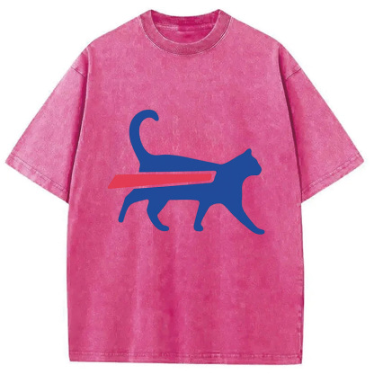 Cat-Bills is Buffalo Bills Funny Meme Washed T-Shirt
