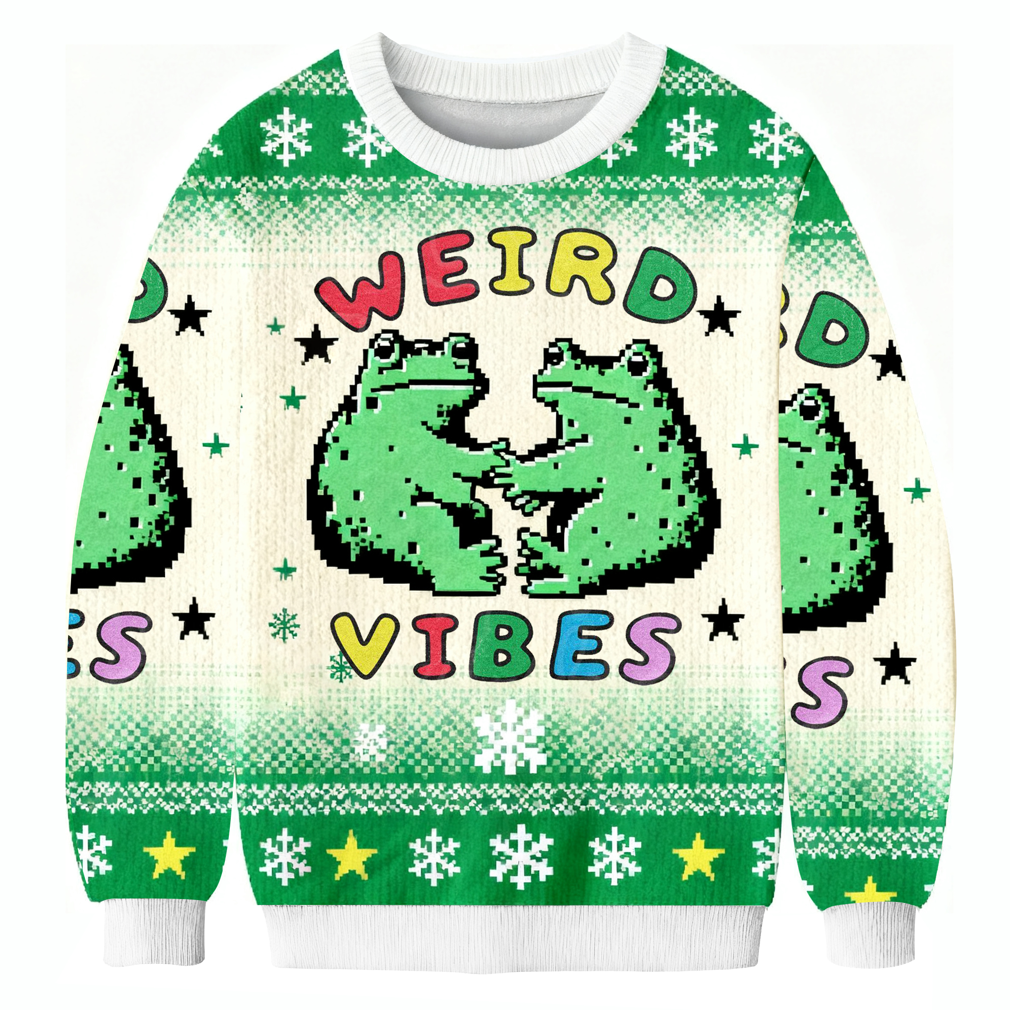 Funny Frog Weird Vibes Ugly Sweatshirt