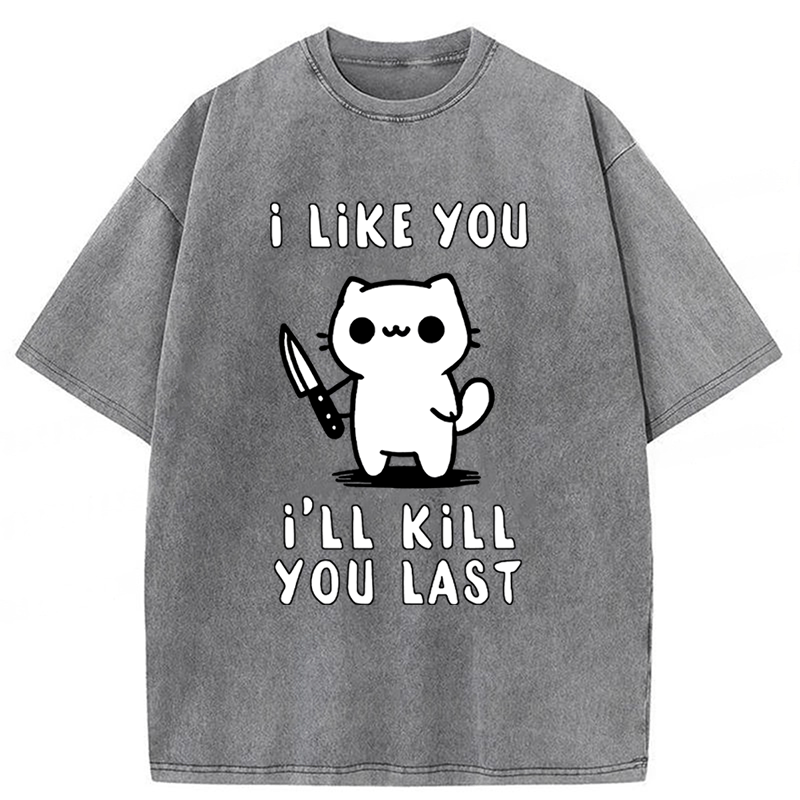 Tokyoviva Cat I Like You I'll Kill You Last Washed T-shirt