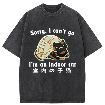 Tokyoviva Indoor Cats Washed T-shirt