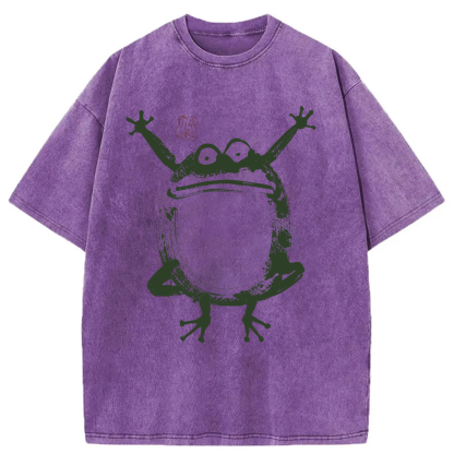 Tokyoviva Vintage Ukiyo-e Frog Washed T-shirt