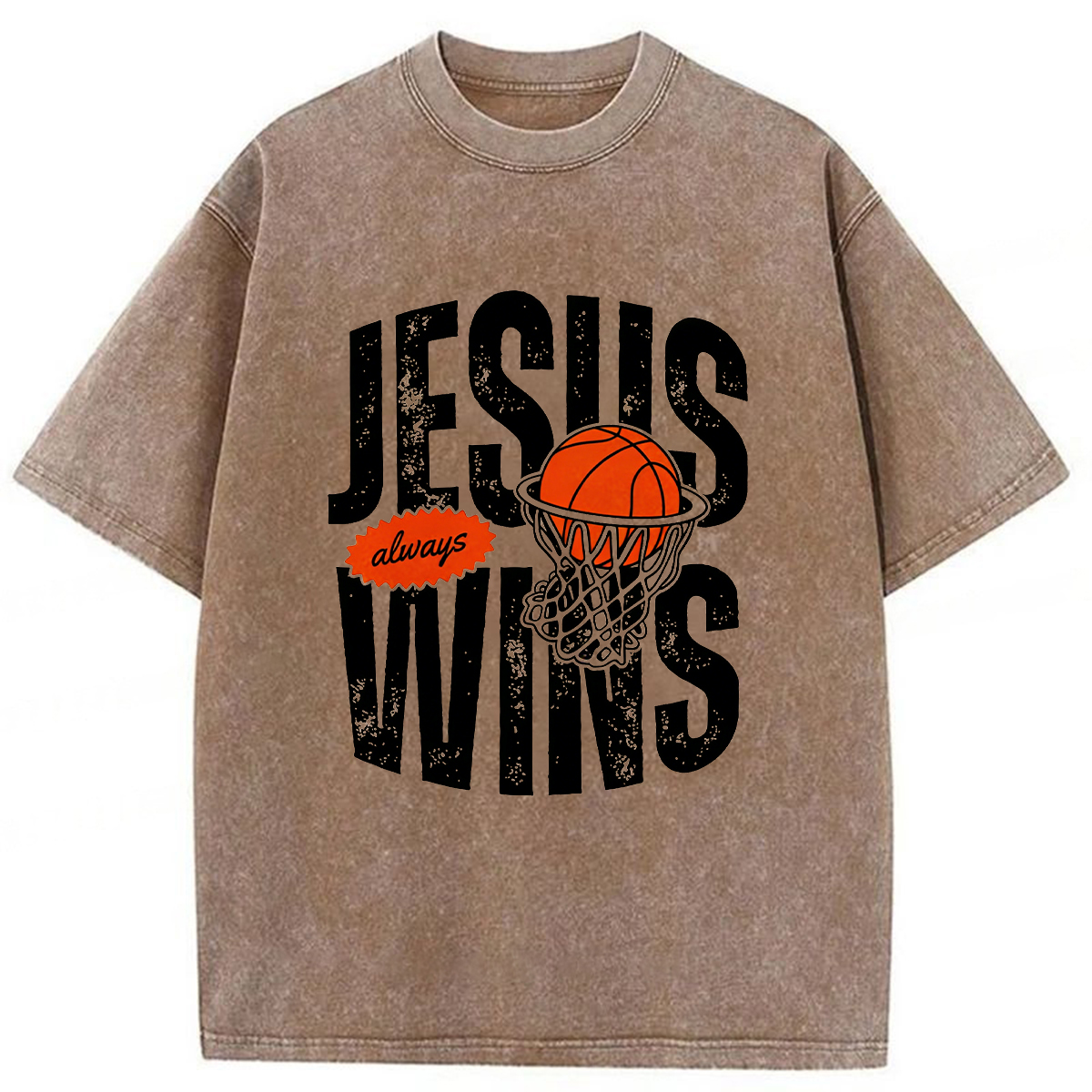 Tokyoviva Jesus Wins Washed T-Shirt