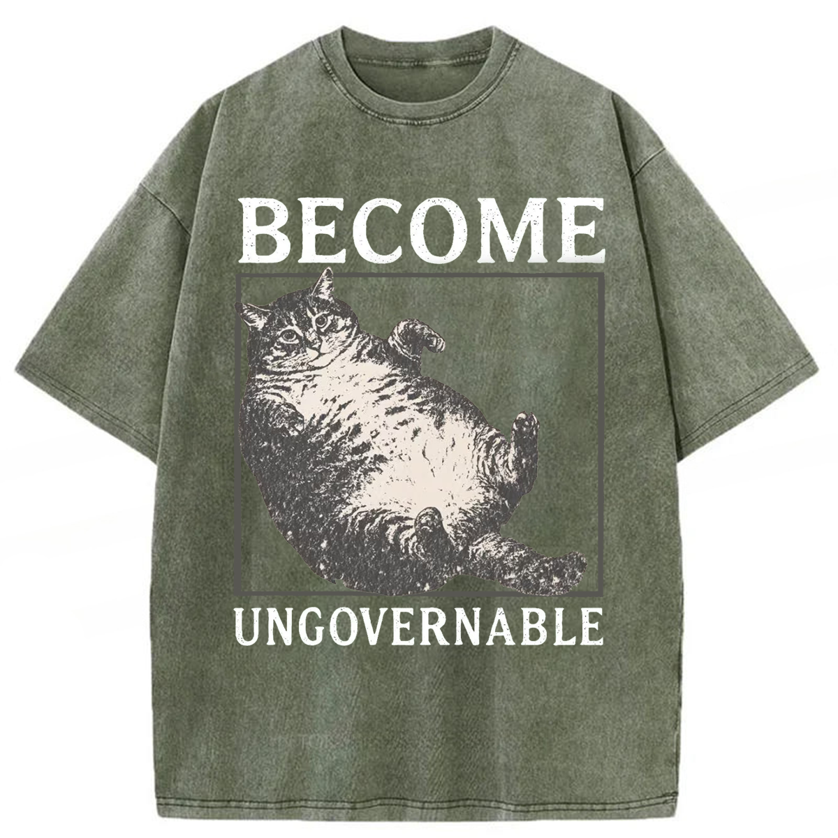 Tokyoviva Fatties Become Ungovernable Washed T-shirt