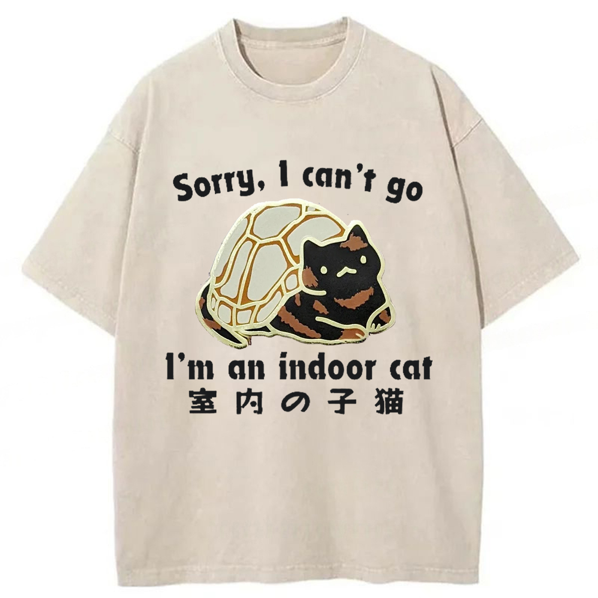Tokyoviva Indoor Cats Washed T-shirt