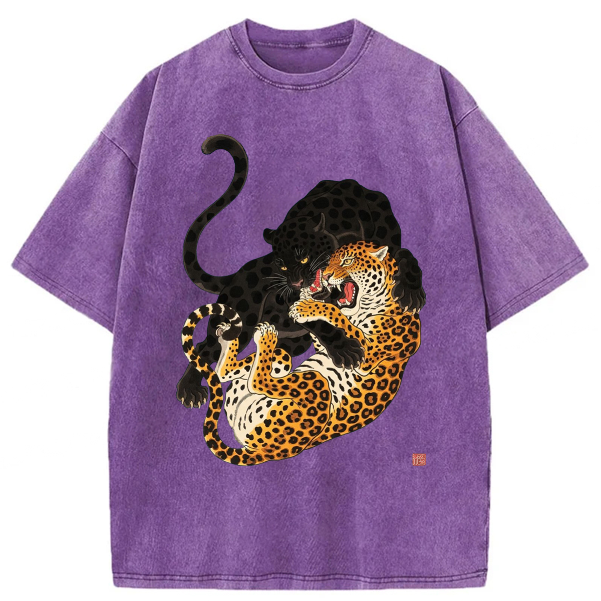 Tokyoviva Panther Vs Leopard Washed T-shirt