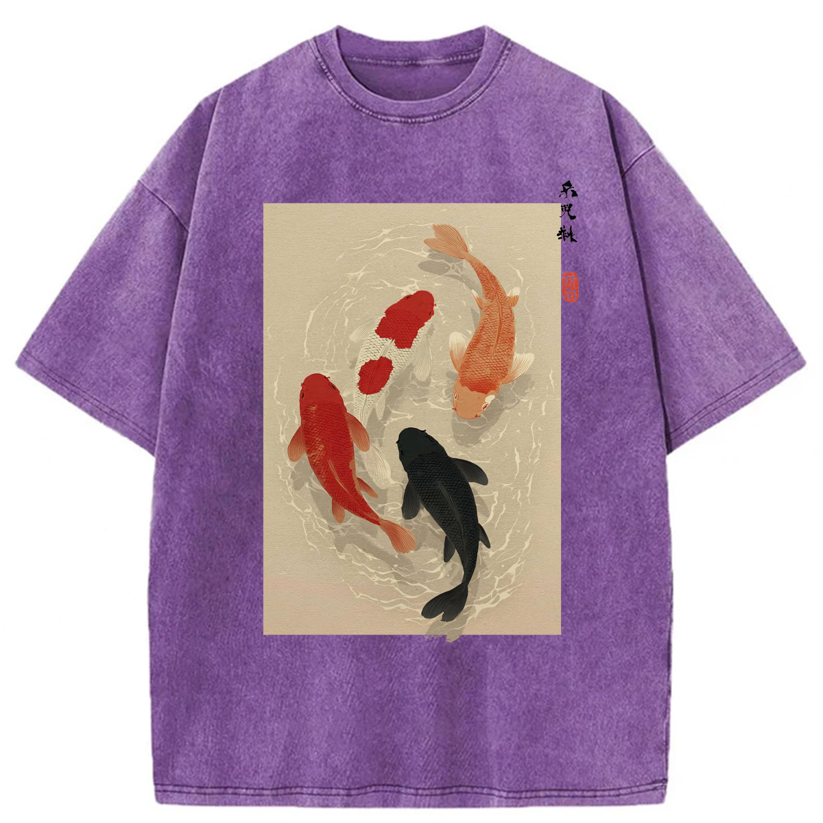 Tokyoviva Japanese Koi Fish Washed T-shirt