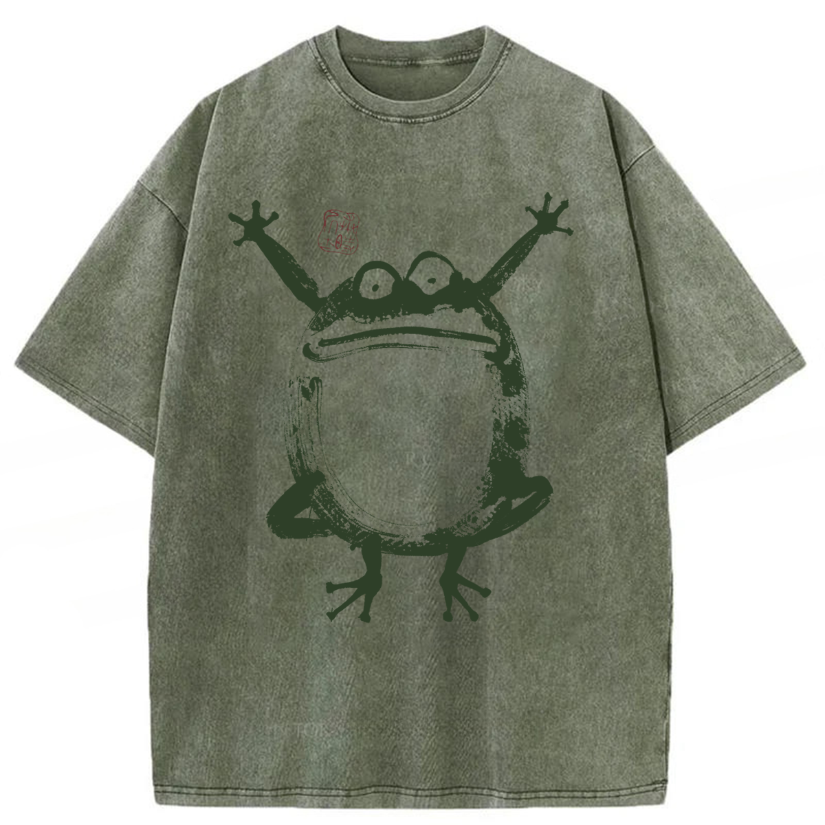 Tokyoviva Vintage Ukiyo-e Frog Washed T-shirt