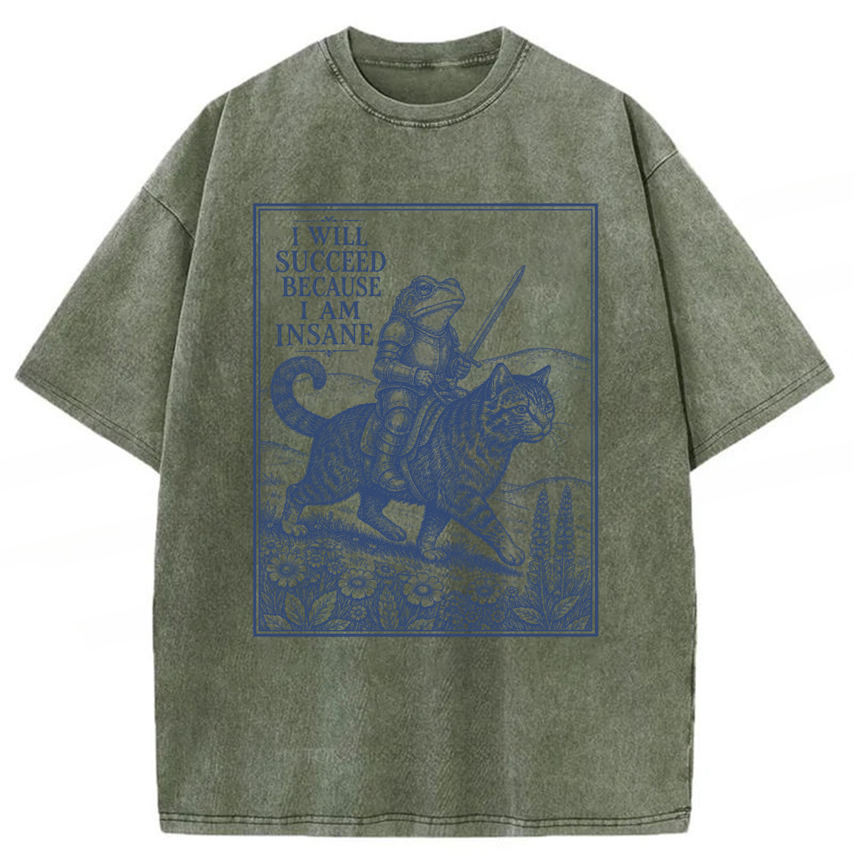 Tokyoviva I Will Succeed Because I Am Insane Washed T-shirt