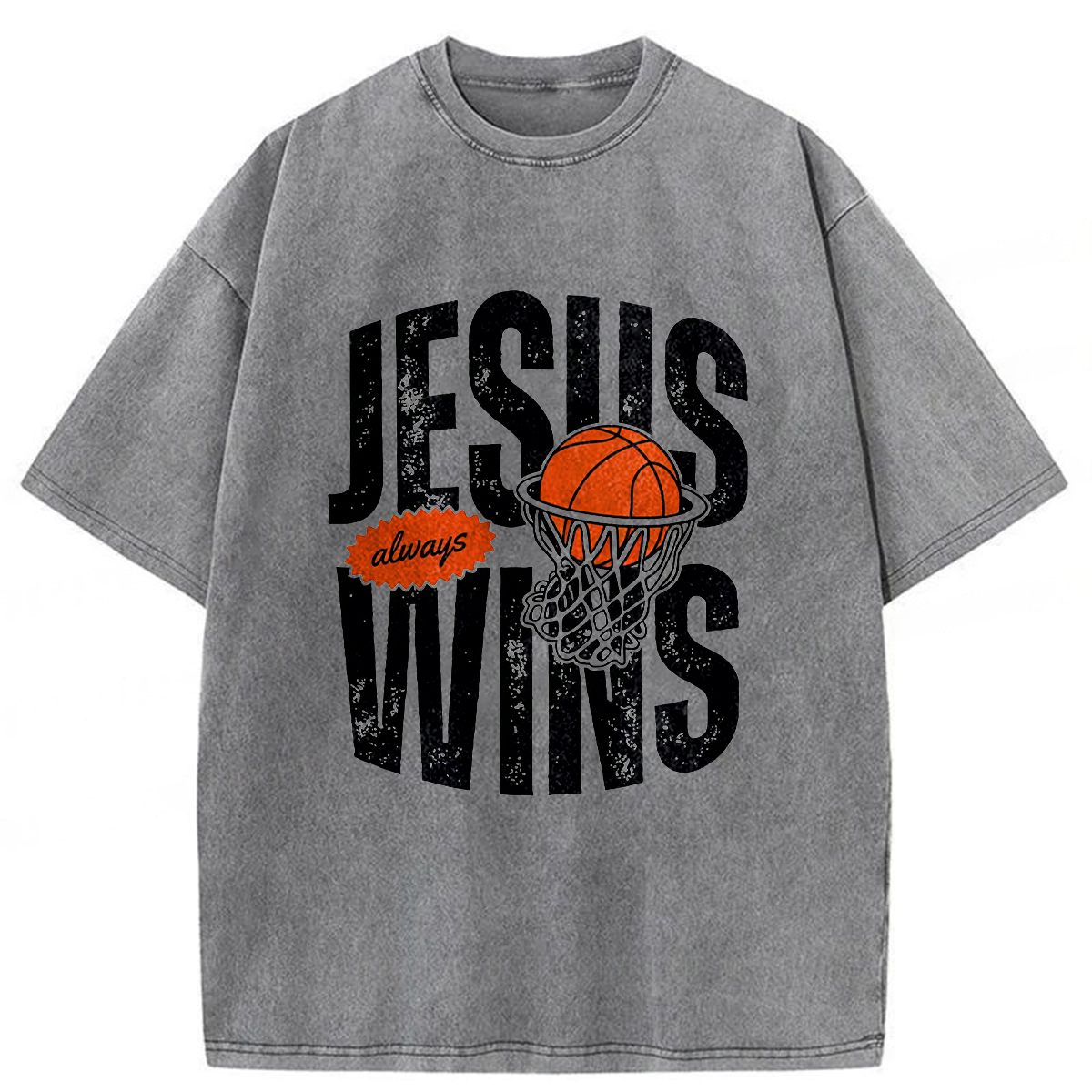 Tokyoviva Jesus Wins Washed T-Shirt
