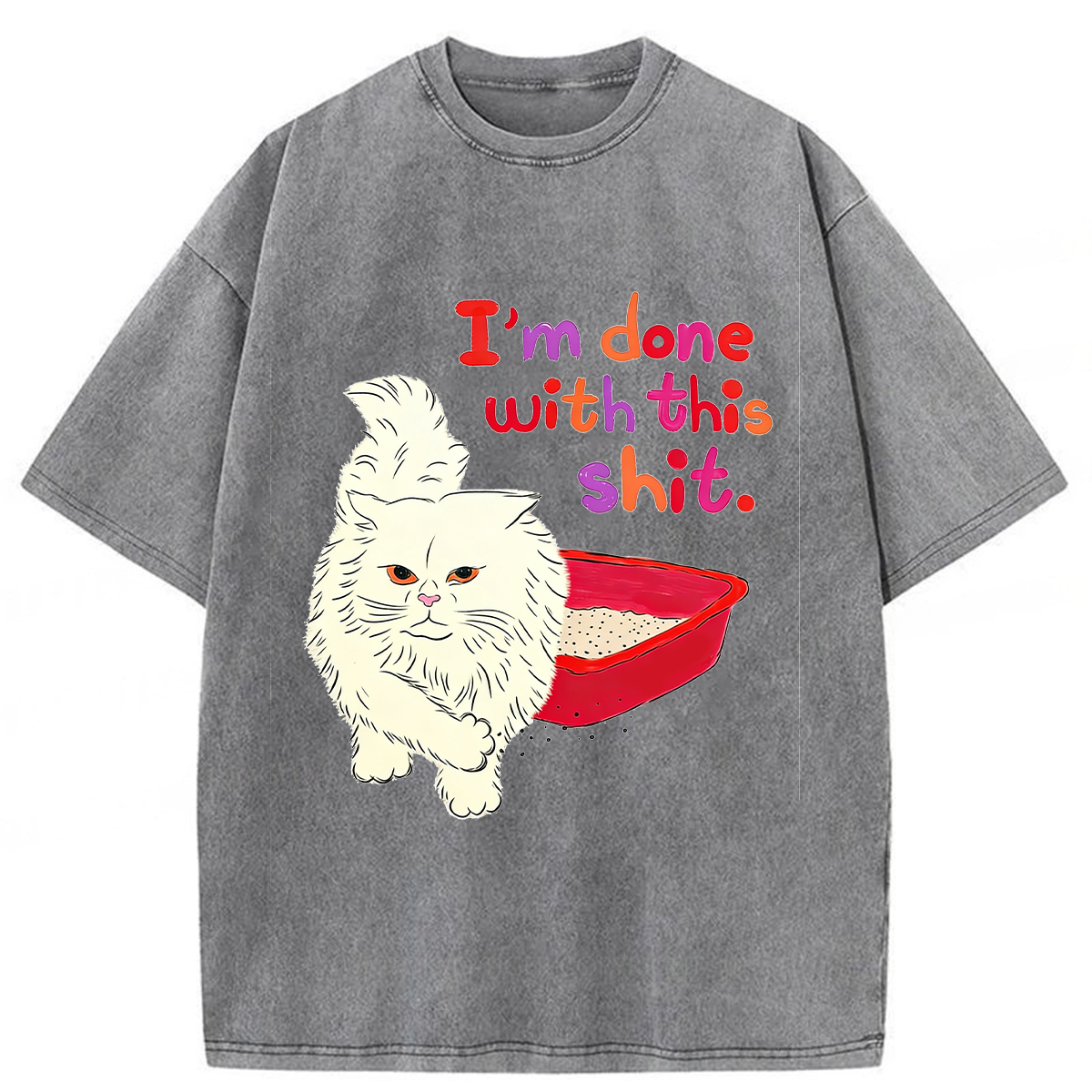 Tokyoviva Tsundere Cat Mi Washed T-Shirt