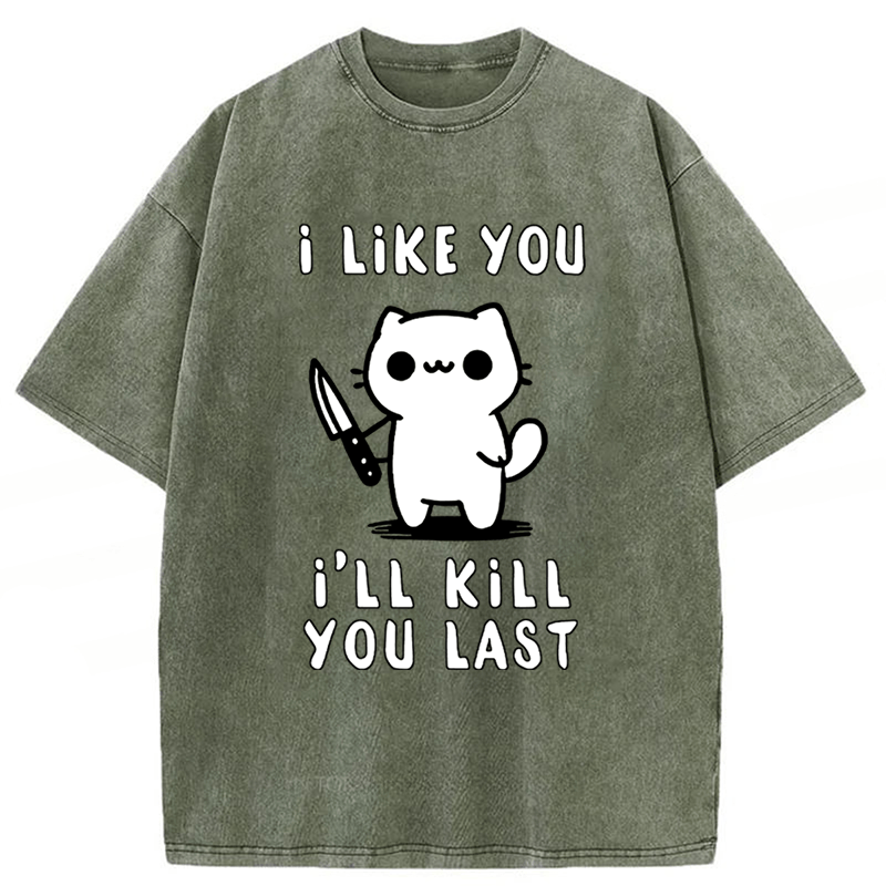 Tokyoviva Cat I Like You I'll Kill You Last Washed T-shirt
