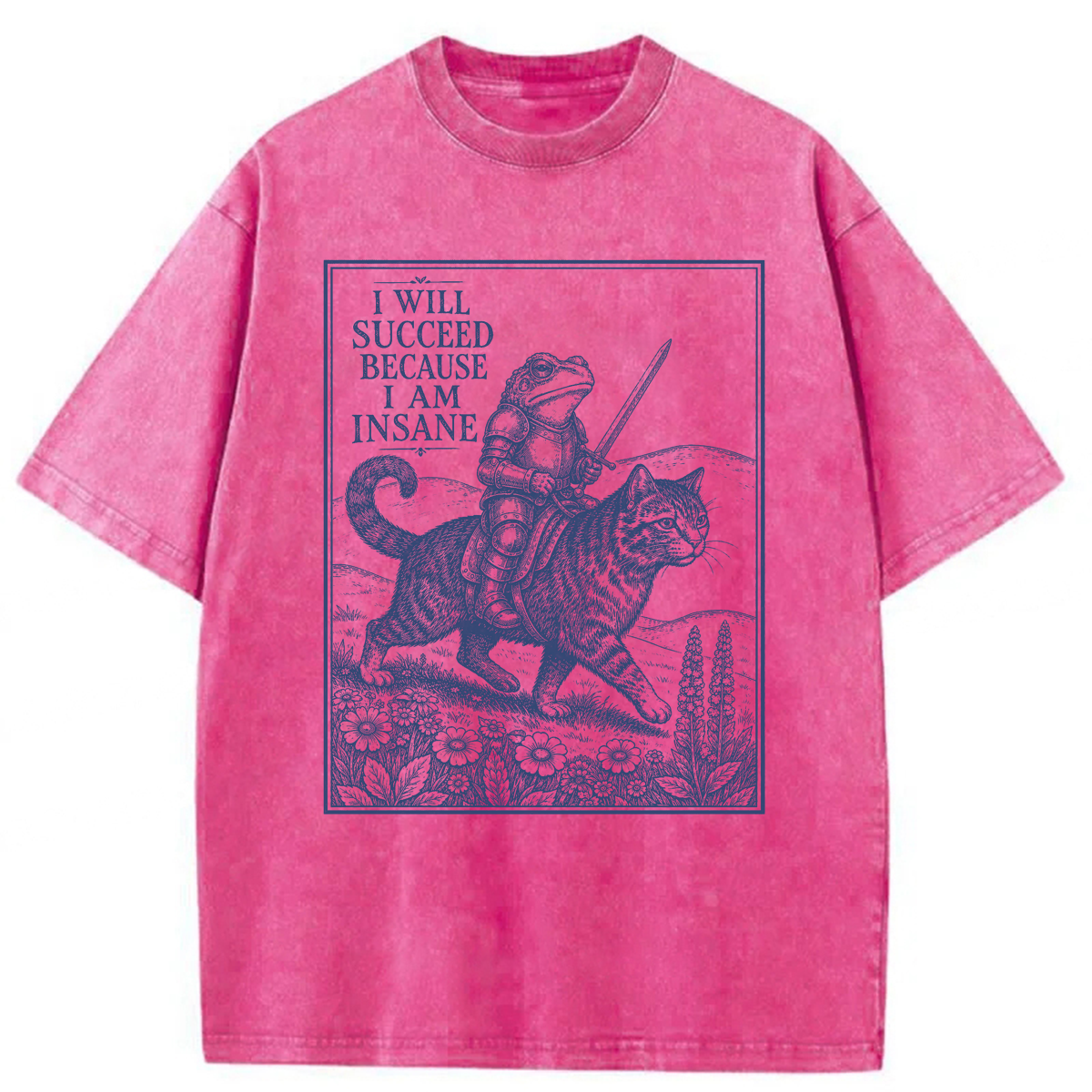Tokyoviva I Will Succeed Because I Am Insane Washed T-shirt