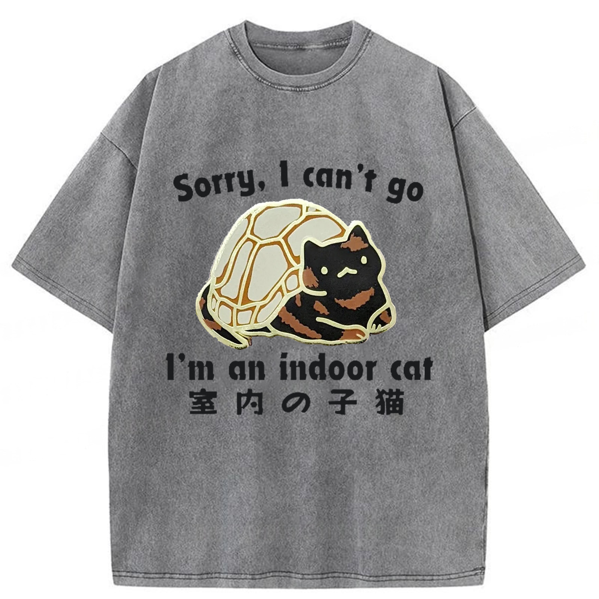 Tokyoviva Indoor Cats Washed T-shirt