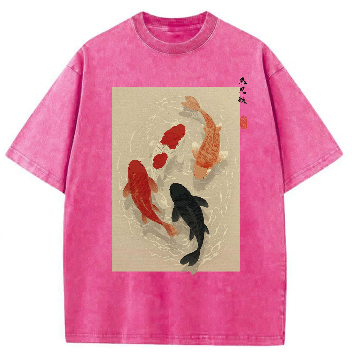Tokyoviva Japanese Koi Fish Washed T-shirt