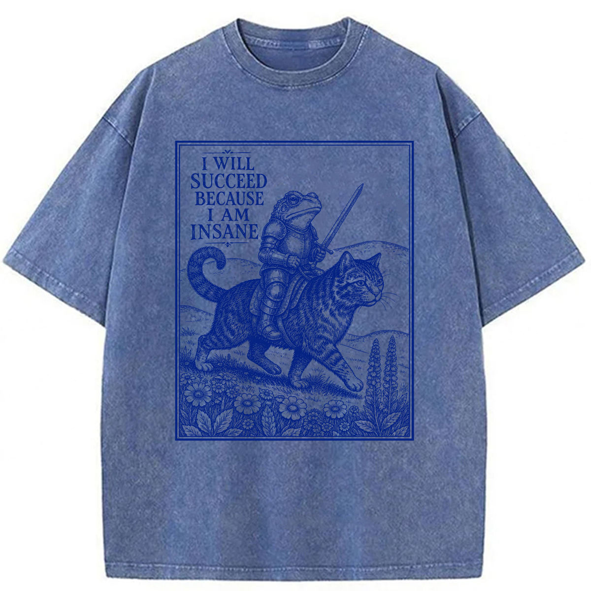 Tokyoviva I Will Succeed Because I Am Insane Washed T-shirt