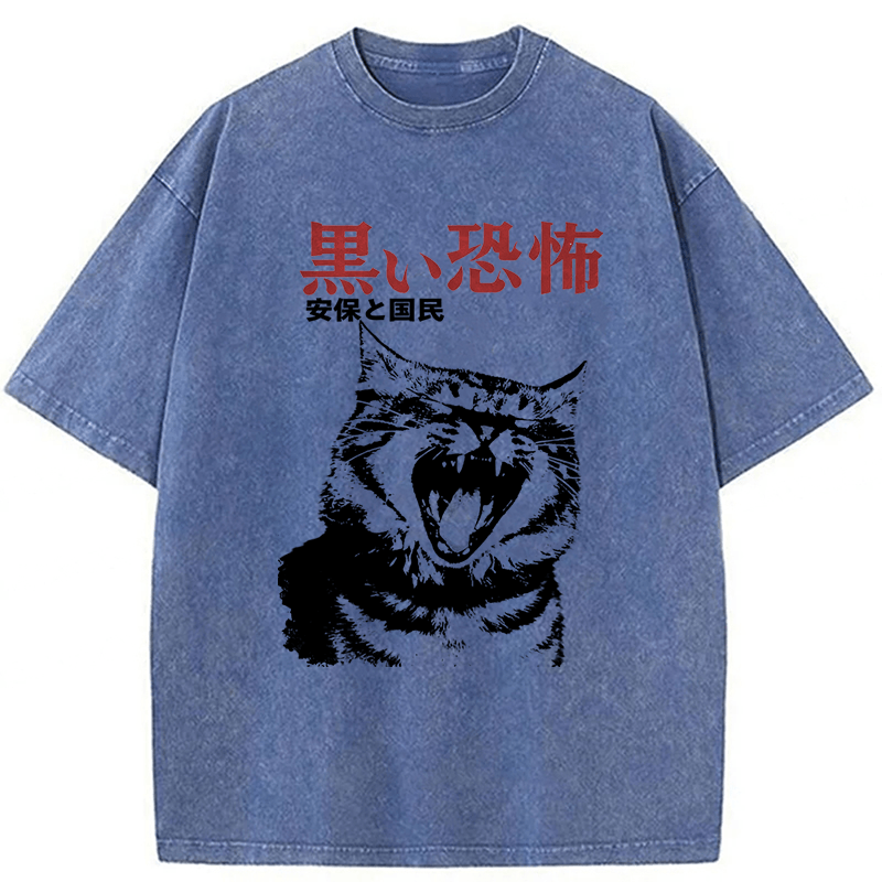 Tokyoviva The Horrors Cat Washed T-shirt