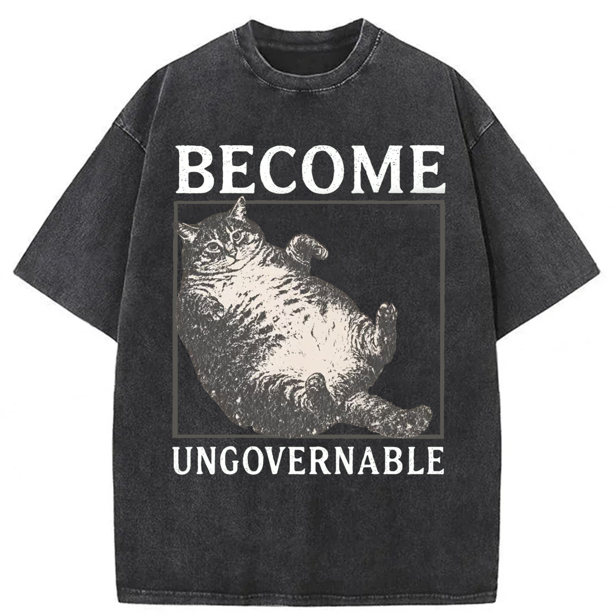 Tokyoviva Fatties Become Ungovernable Washed T-shirt