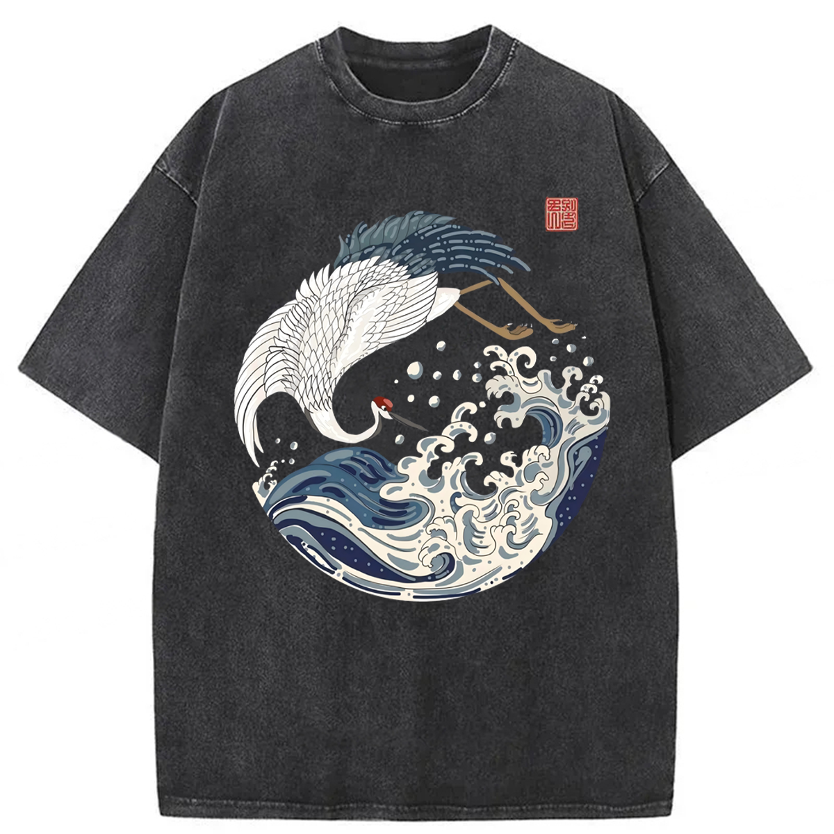 Tokyoviva Crane Bird Washed T-shirt