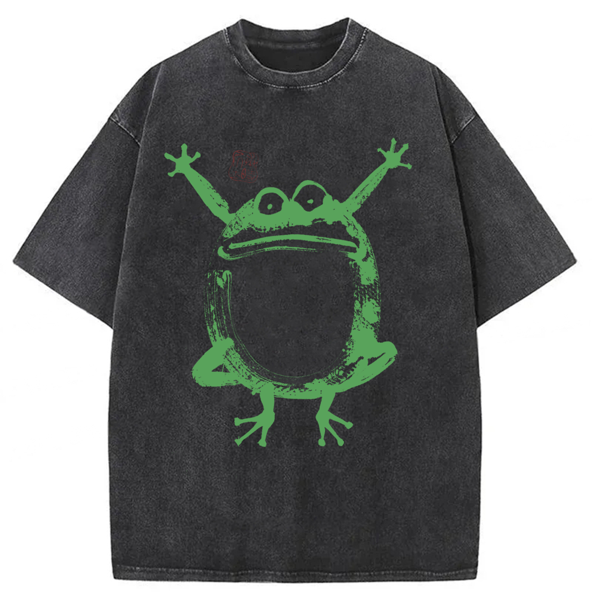 Tokyoviva Vintage Ukiyo-e Frog Washed T-shirt