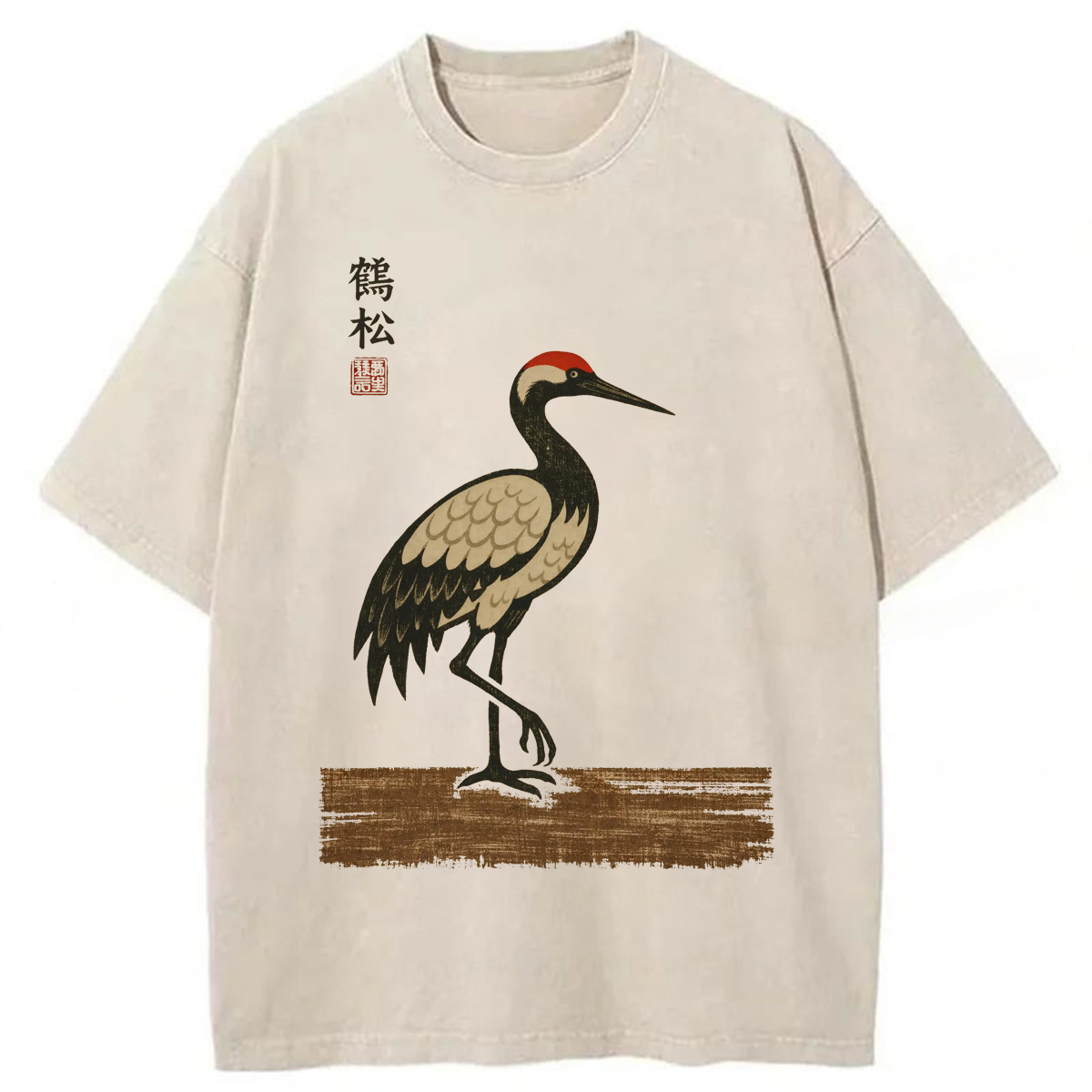 Tokyoviva Japanese Crane Washed T-shirt