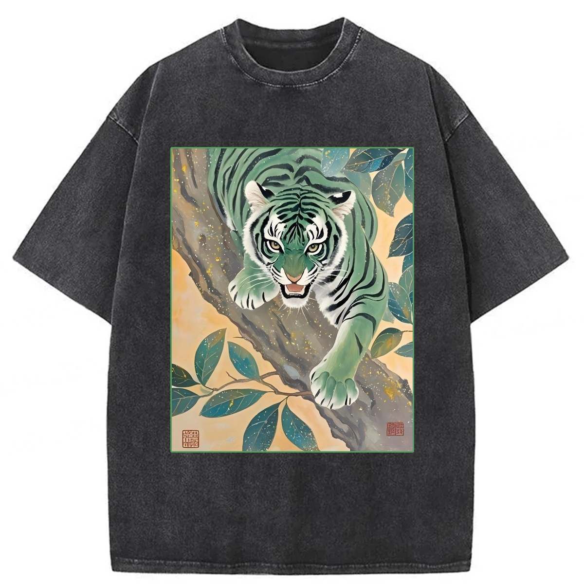 Tokyoviva Japanese Tiger Graphic Washed T-shirt