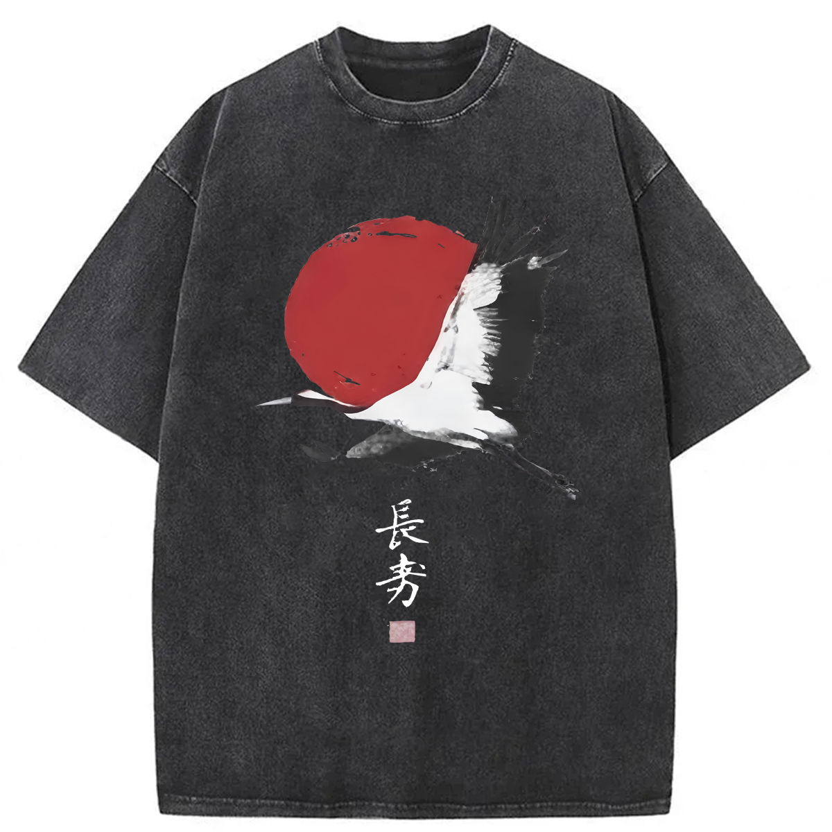 Tokyoviva Japanese Crane Washed T-shirt