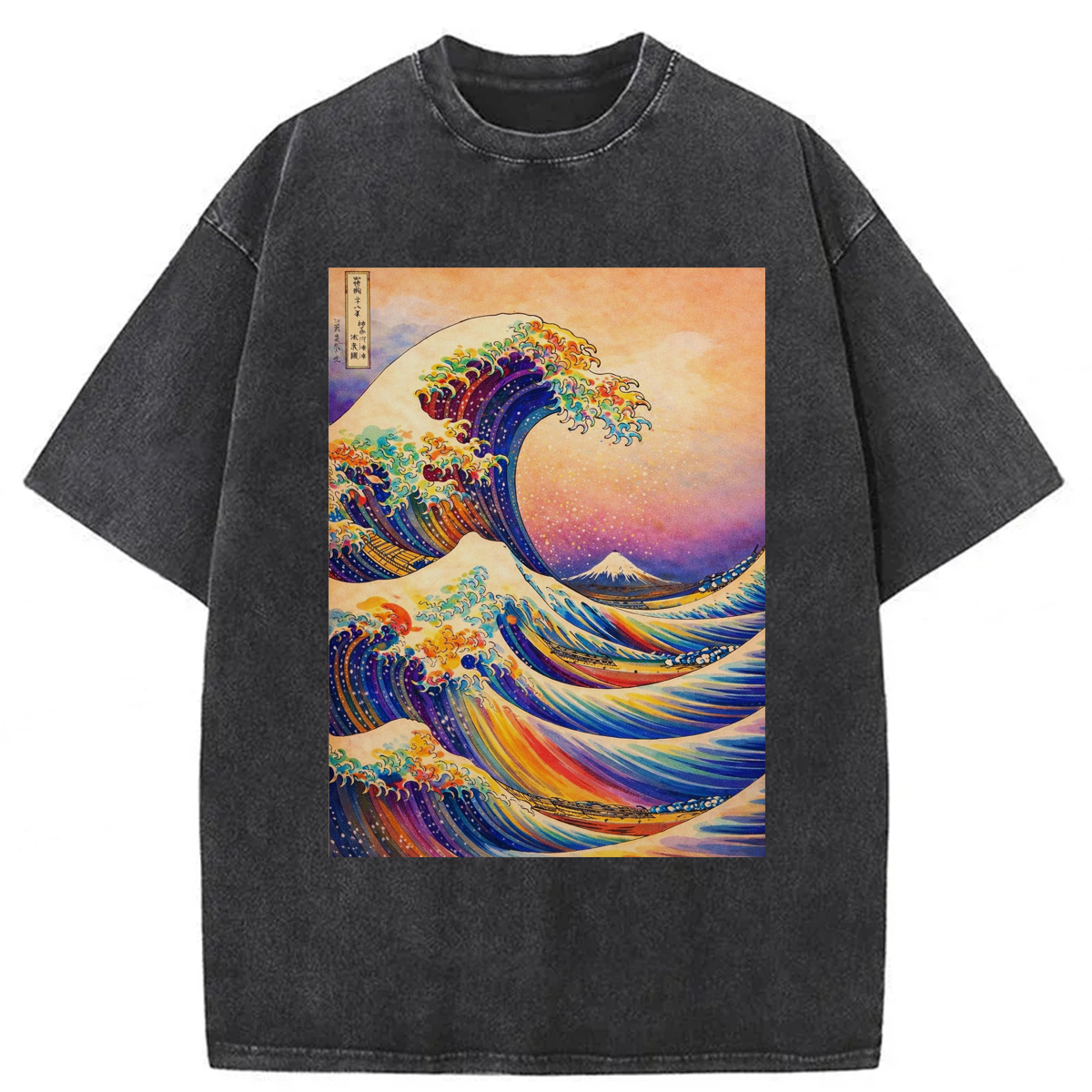 Tokyoviva Rainbow Wave Of Japan Washed T-shirt