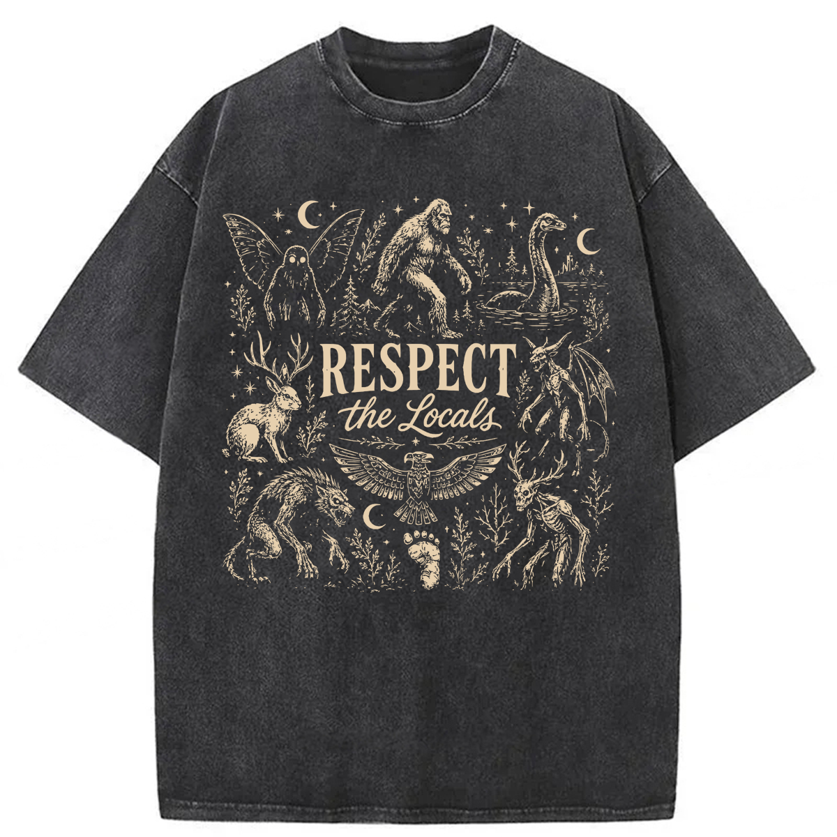 Tokyoviva Respect The Locals Cryptid Washed T-shirt